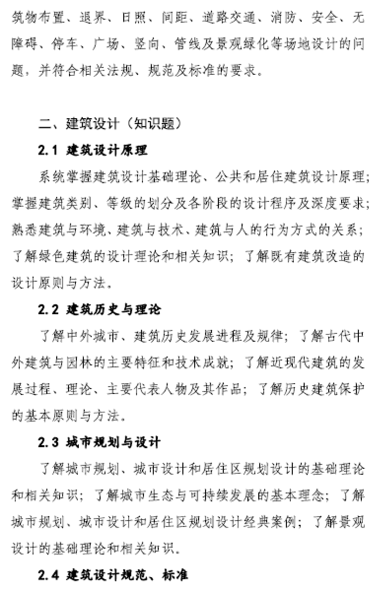 大事件！9門變6門！一級(jí)注冊(cè)建筑師考試大綱（21版）發(fā)布，2023年執(zhí)行！